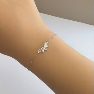 Exquisite 925 Sterling Silver Marquise Zircon Bracelet